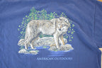 Vintage 1990s American Outdoors Wolf Souvenir Single Stitch Graphic Print T-Shirt Made In