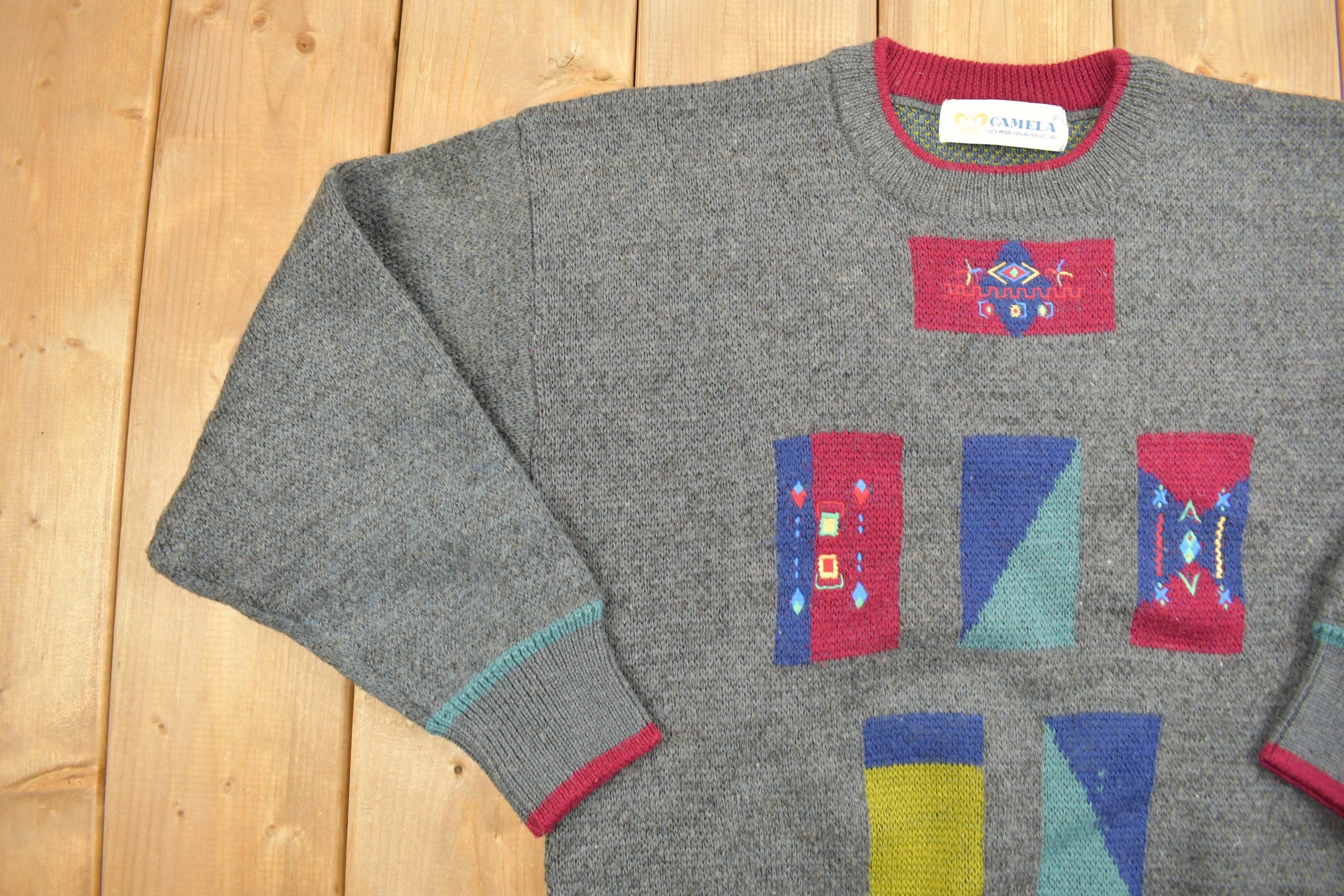 Vintage 1990s Camela Knitted Crewneck Sweater