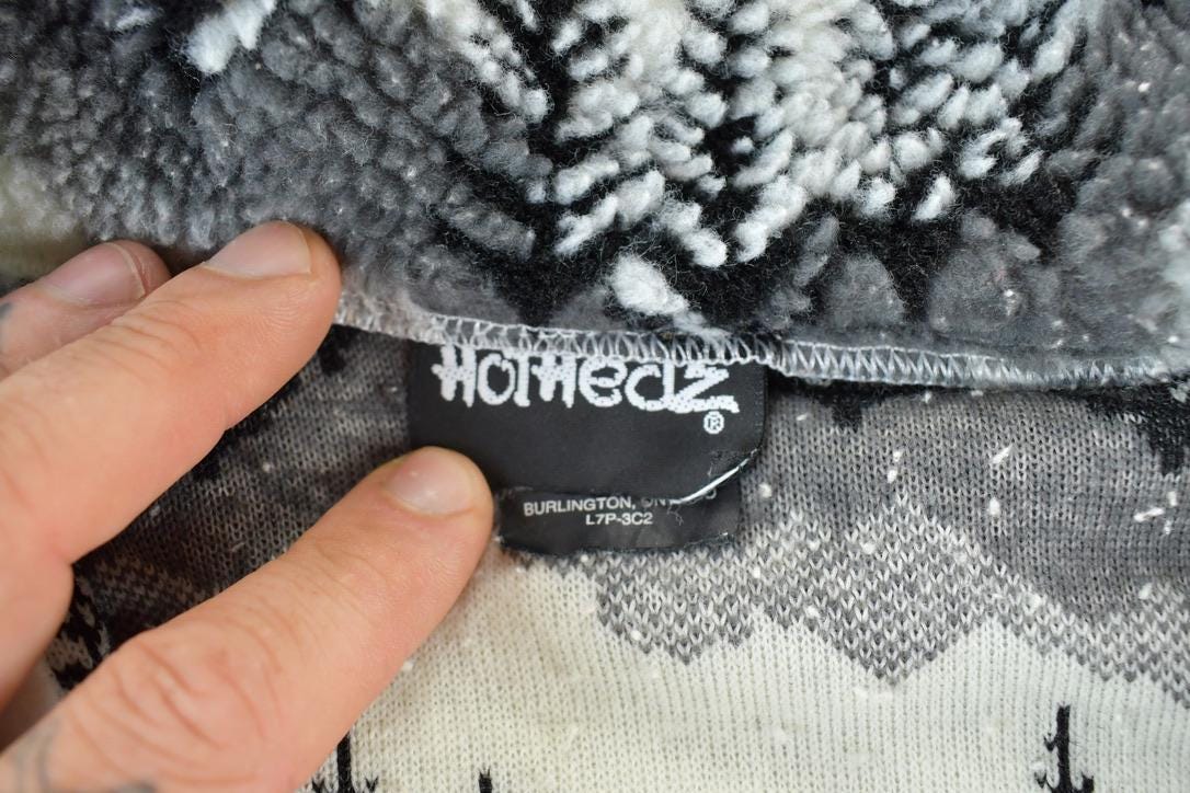 Vintage 1990s Hotheads Winter Wonderland Fleece Outdoorsman Sweater