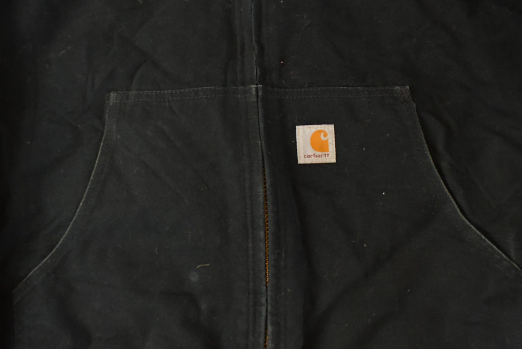 Vintage 1990s Carhartt Distressed Canvas Hooded Jacket Men's 3XL