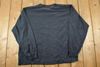 Vintage 1990s Anvil Blue Fire Skull Crewneck Light Sweatshirt