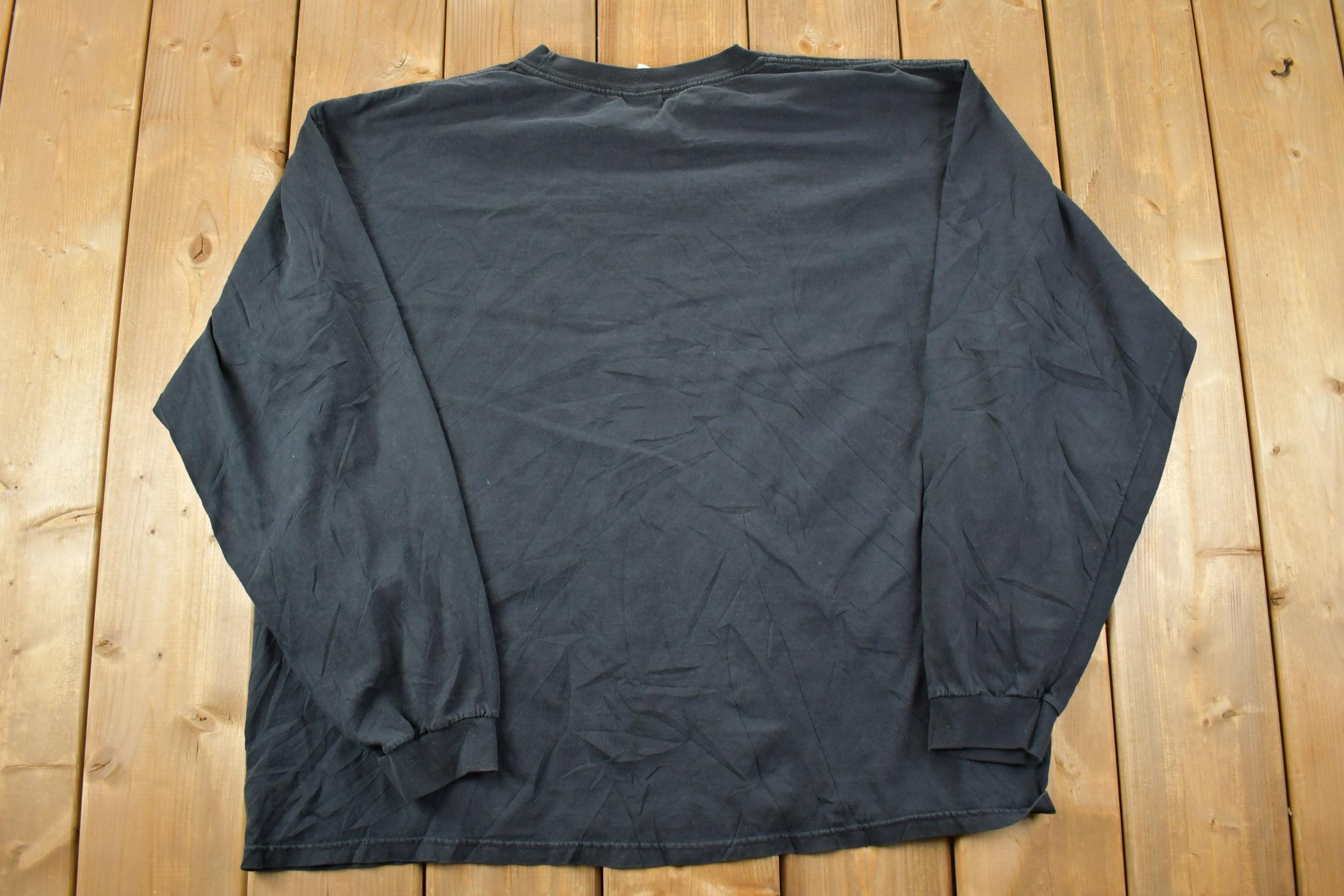 Vintage 1990s Anvil Blue Fire Skull Crewneck Light Sweatshirt