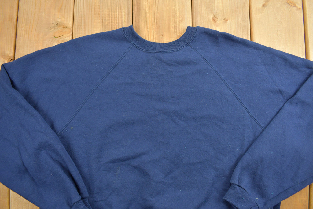 Vintage 1990s Blank Navy Blue Crewneck Sweatshirt