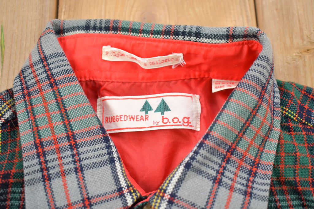 Vintage 1990s Ruggedwear By B.O.G. Plaid Flannel Button Up Shirt