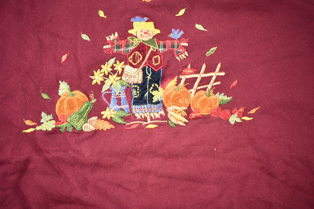 Vintage 1990s Thanks Giving Theme Crewneck Sweatshirt