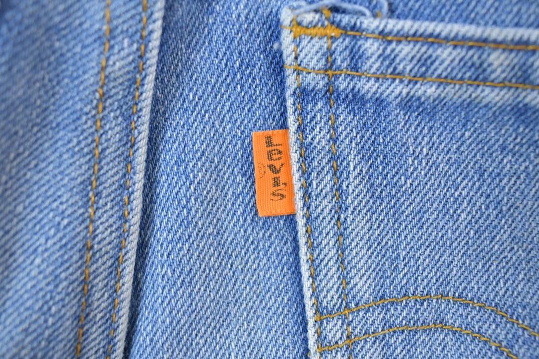 Vintage 1990s Levi Strauss Orange Tab Denim Jeans Size 24 x 28
