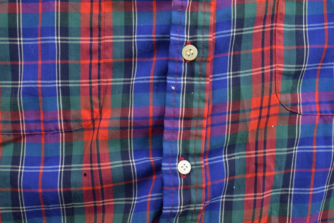 Vintage 1990s Steeplechase Plaid Button Up Shirt
