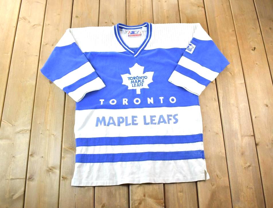 Vintage Late 80s Early 90s Starter Toronto Maple Leafs NHL Hockey Embroidered Crewneck Sweatshirt