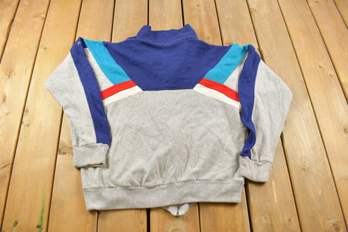 Vintage 1980s Spalding Sportswear Colorblock Full Zip Sweatshirt / 80s Sweater / Athleisure / Streetwear / Sportswear