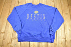 Vintage 1980s Destin Florida Raglan Cut Crewneck Sweatshirt