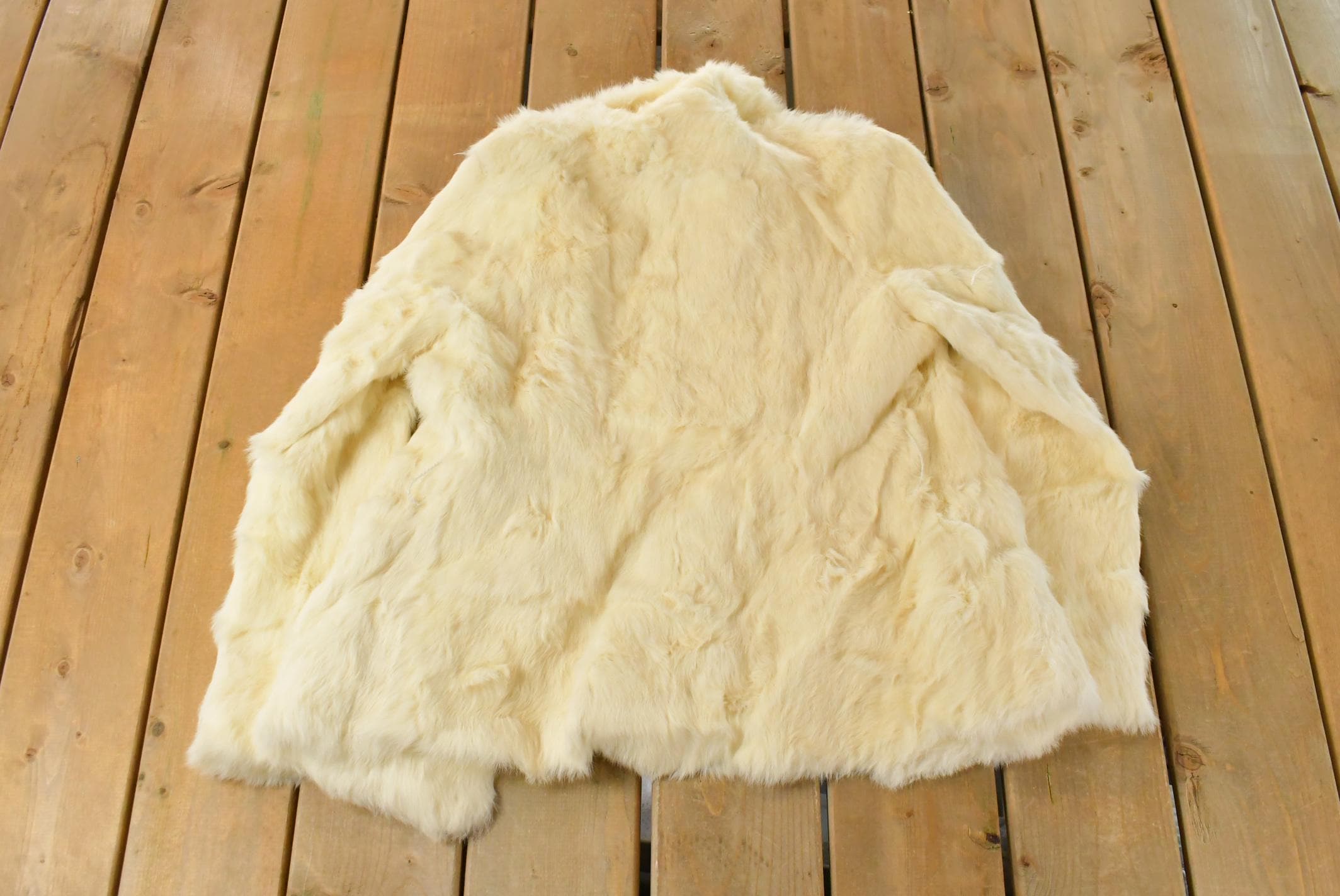 Vintage 1990s Arden Rabbit Fur Coat Women's Large