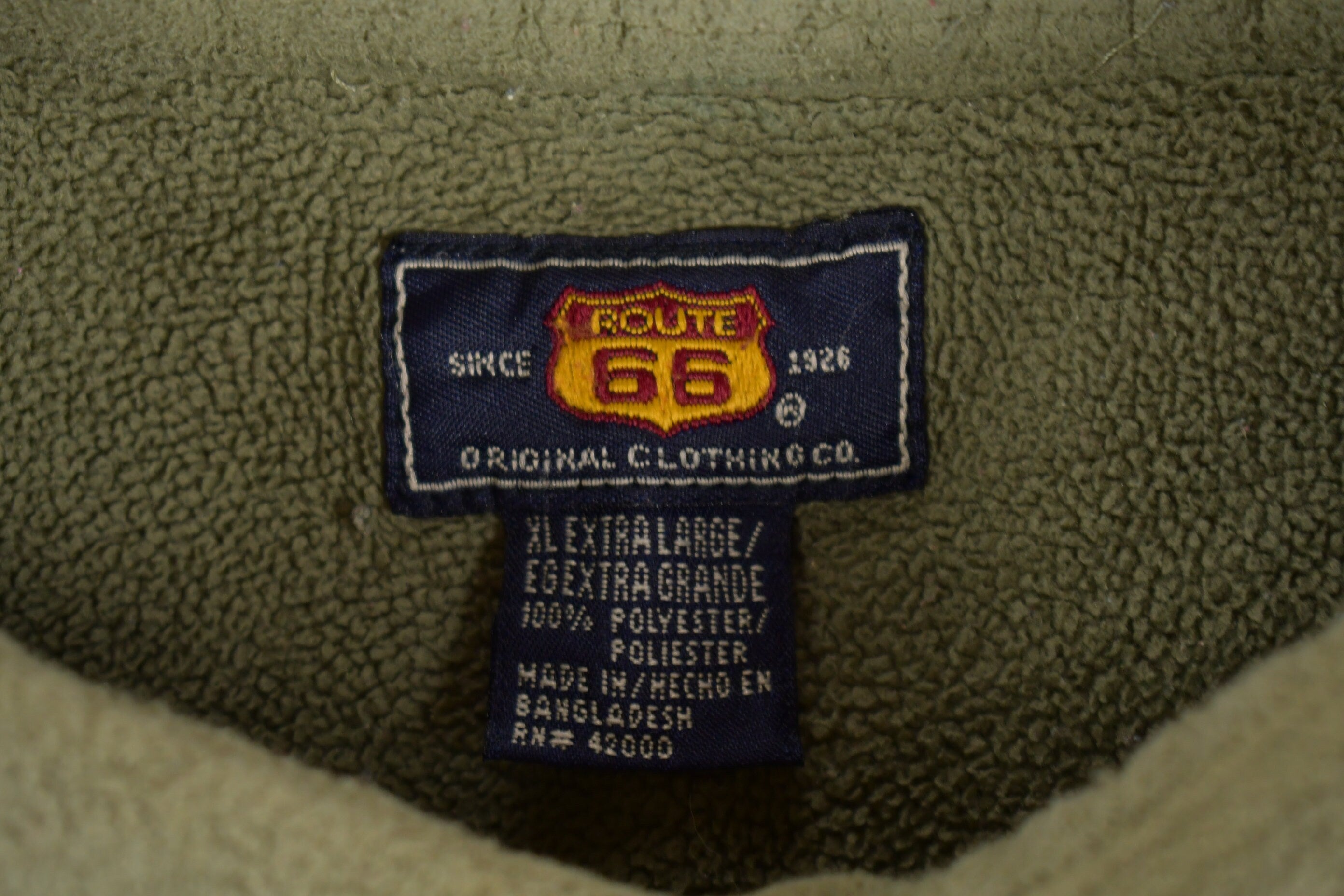 Vintage 1990s Route 66 Fleece Button Up Shirt