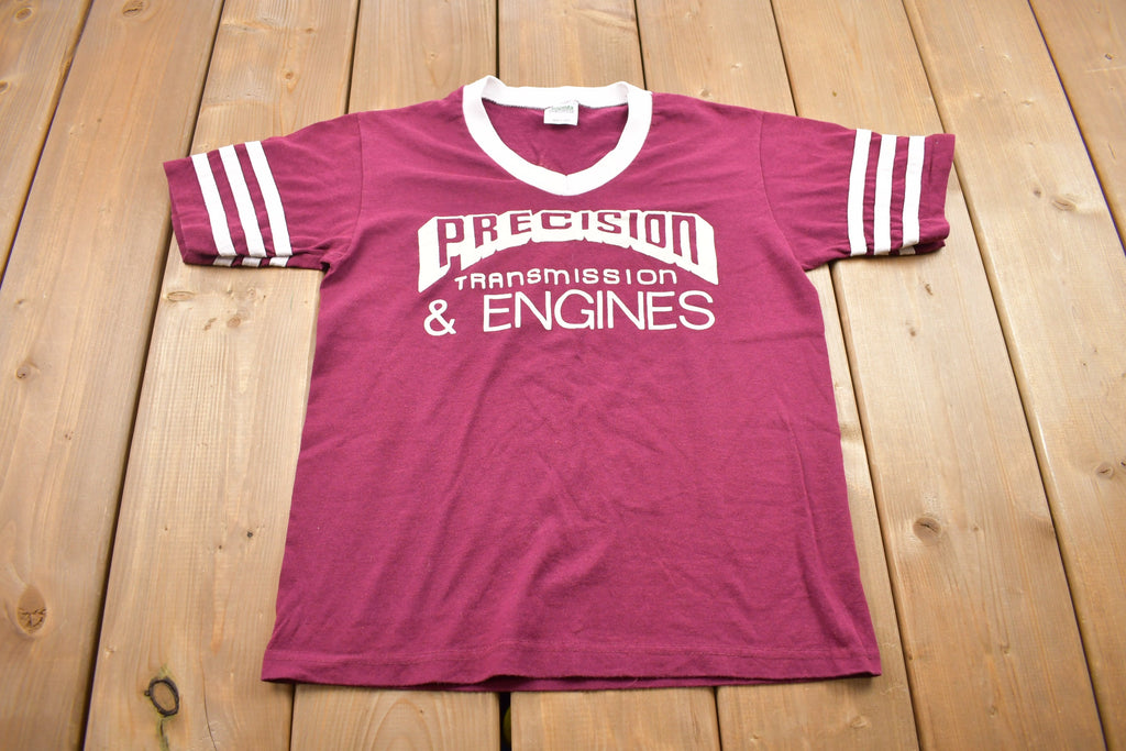 Vintage 1990s Augusta Precision Transmission & Engines Graphic T Shirt