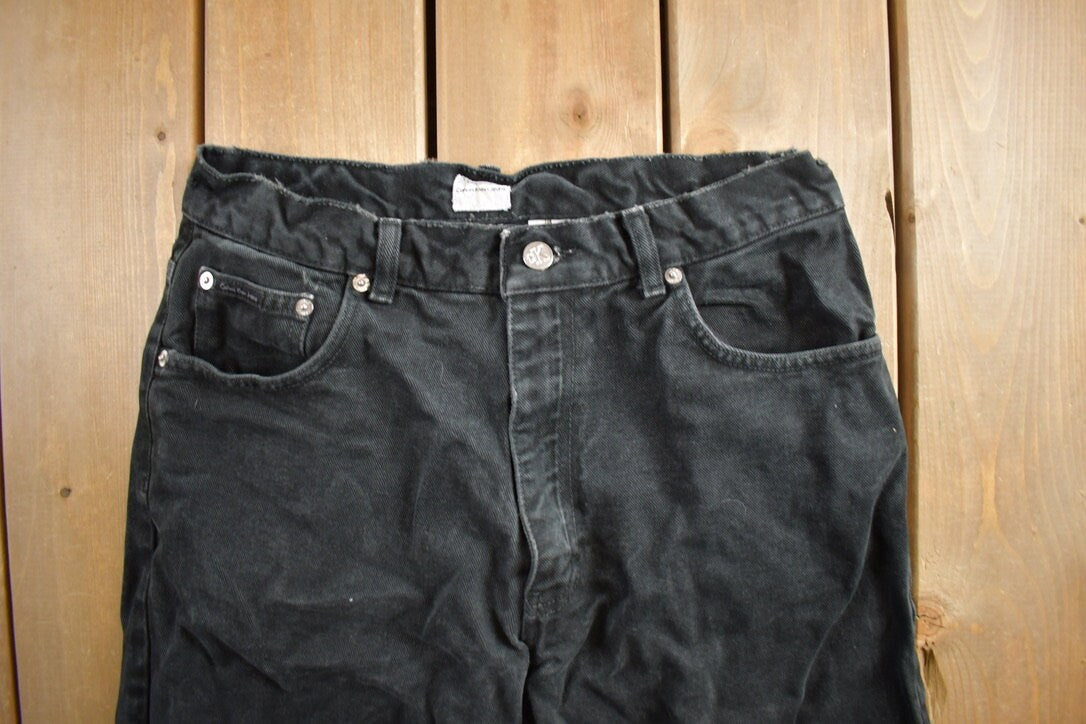 Vintage 1990's Calvin Klein Black Jeans 30x30