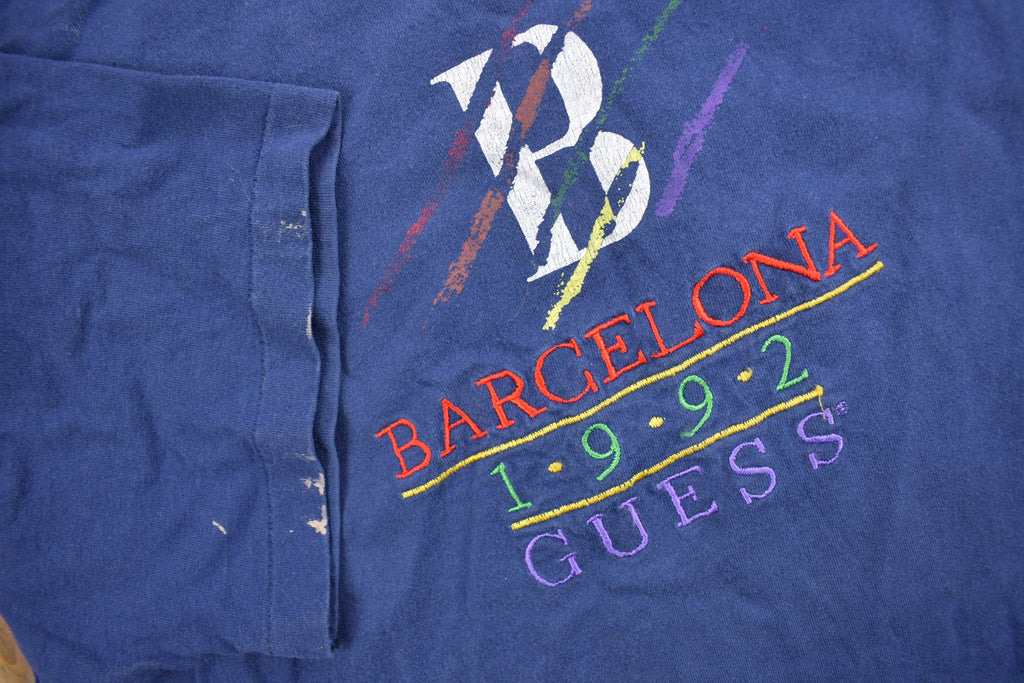 Vintage 1992 Barcelona Guess Embroidered T Shirt