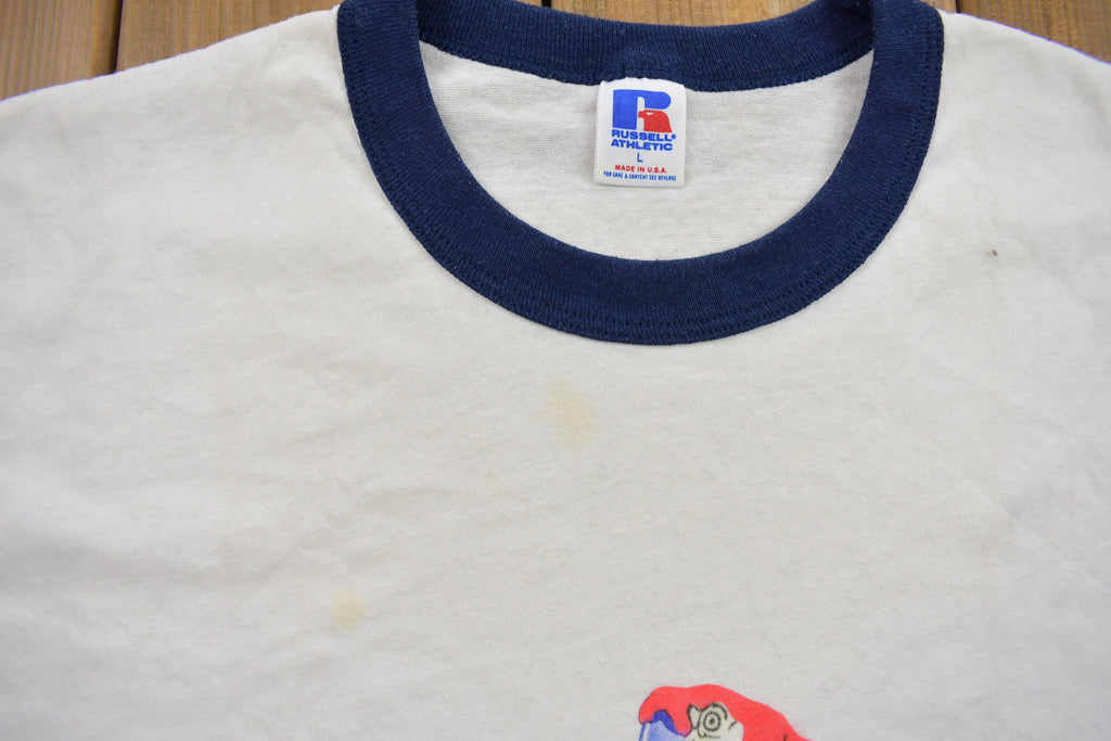 Vintage 1980s Russell Athletic Parrots Graphic Ringer T Shirt