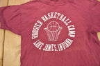 Vintage 1970s Hoosier Basketball Camp Lake James Indiana Graphic Champion T Shirt