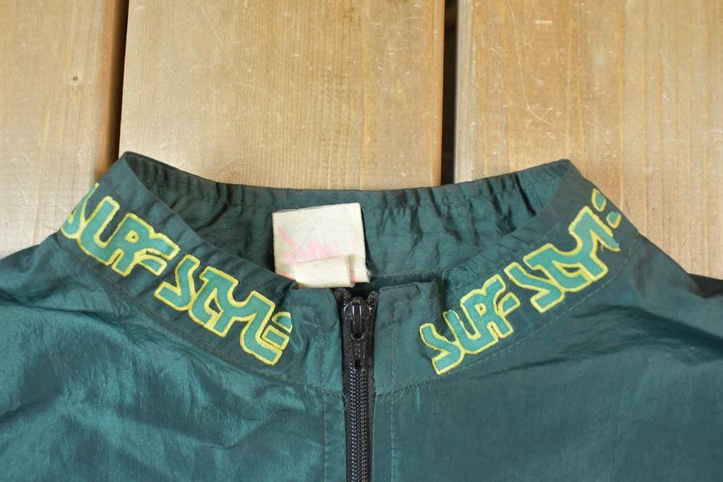 Vintage 1990s Surf Style Quarter Zip Super Light Windbreaker Spring Jacket