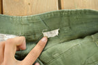Vintage 1980s Military OG-107 Starched Sateen Fatigue Pants Men's 31 x 32