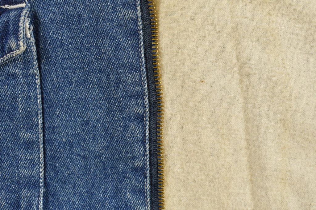 Vintage 1990s Weathered Blues Outerwear Sherpa Lined Denim Jacket