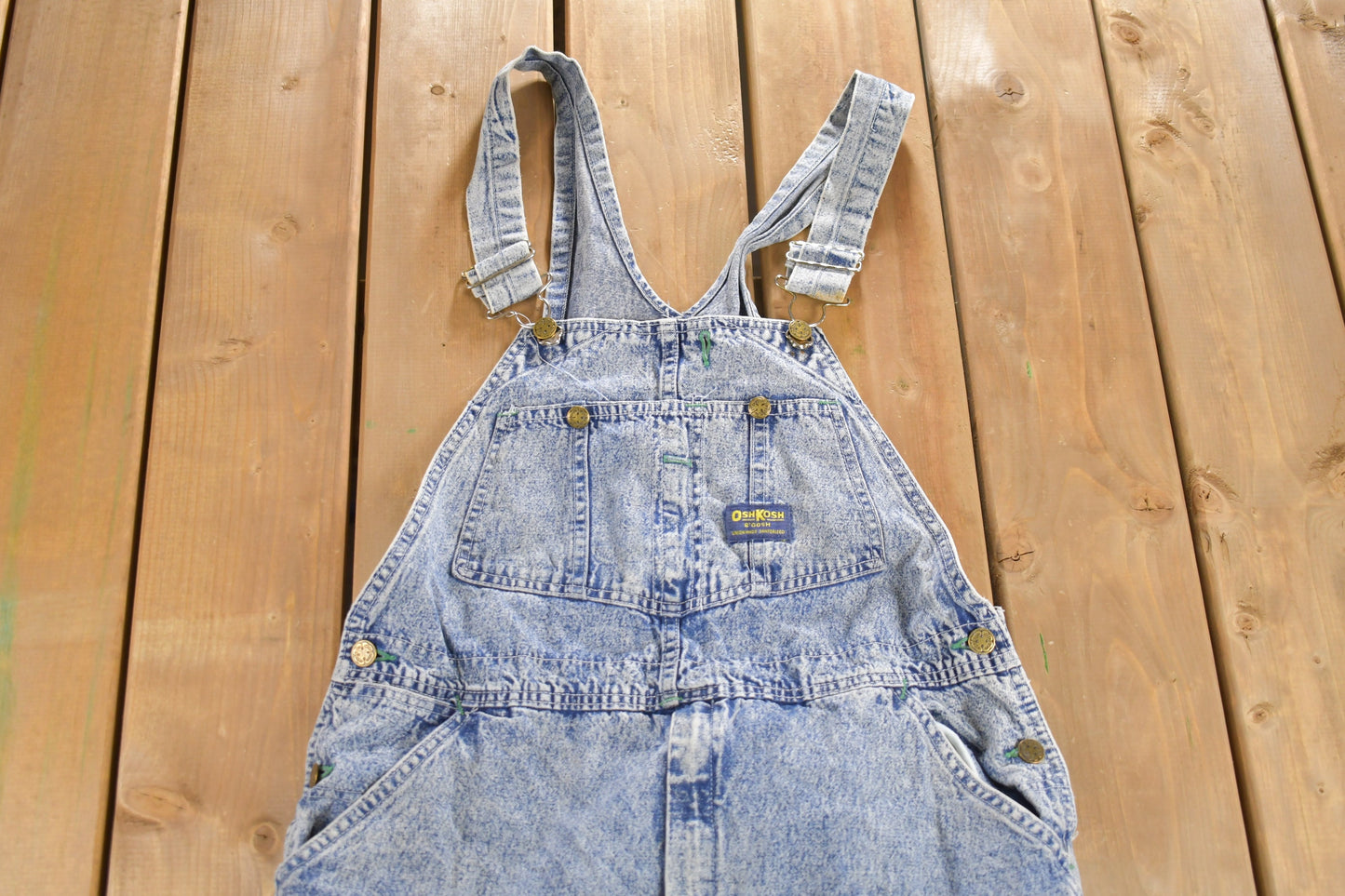 Vintage 1980s Osh Kosh Hickory Stone Wash Denim Jean Overalls / Vintage Overalls / Streetwear / Vintage Workwear / Osh Kosh B'Gosh