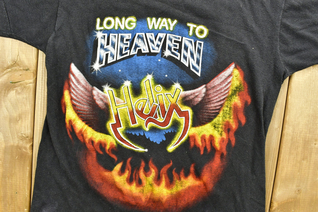 Vintage 1984 Helix A Long Way To Heaven Band T-shirt