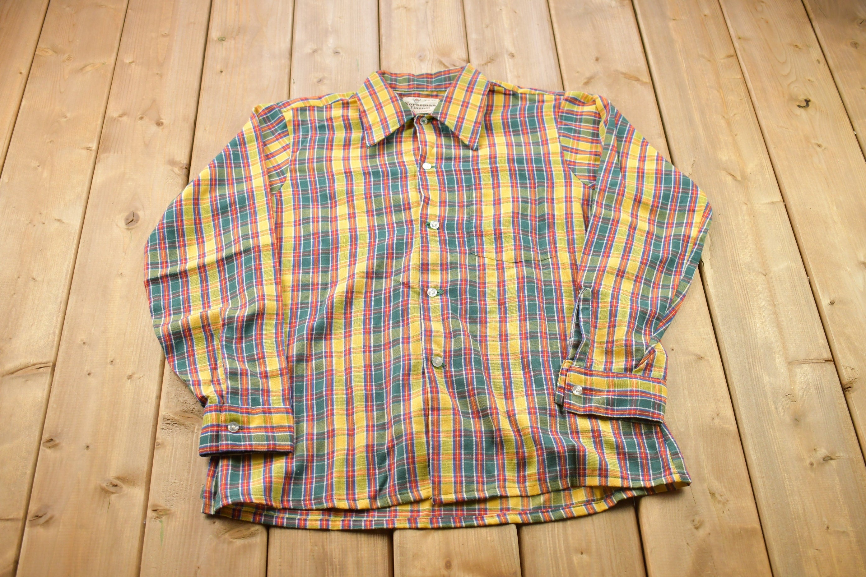 Vintage 1990s Norseman By Arrow Plaid Flannel Button Up Shirt