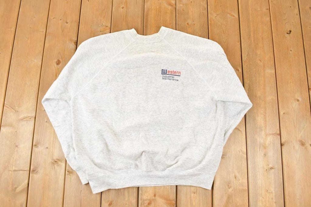 Vintage 1990s LA Refinery Job Loss Hours Crewneck Sweatshirt Men's L