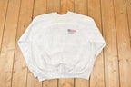 Vintage 1990s LA Refinery Job Loss Hours Crewneck Sweatshirt Men's L