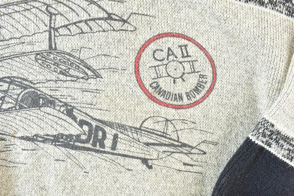 Vintage 1990s Canadian Bomber Knit Crewneck Sweater