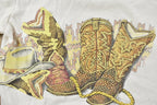 Vintage 1990s Ontario Cowboy Souvenir T-Shirt / Streetwear / Vacation Tee / Travel T Shirt