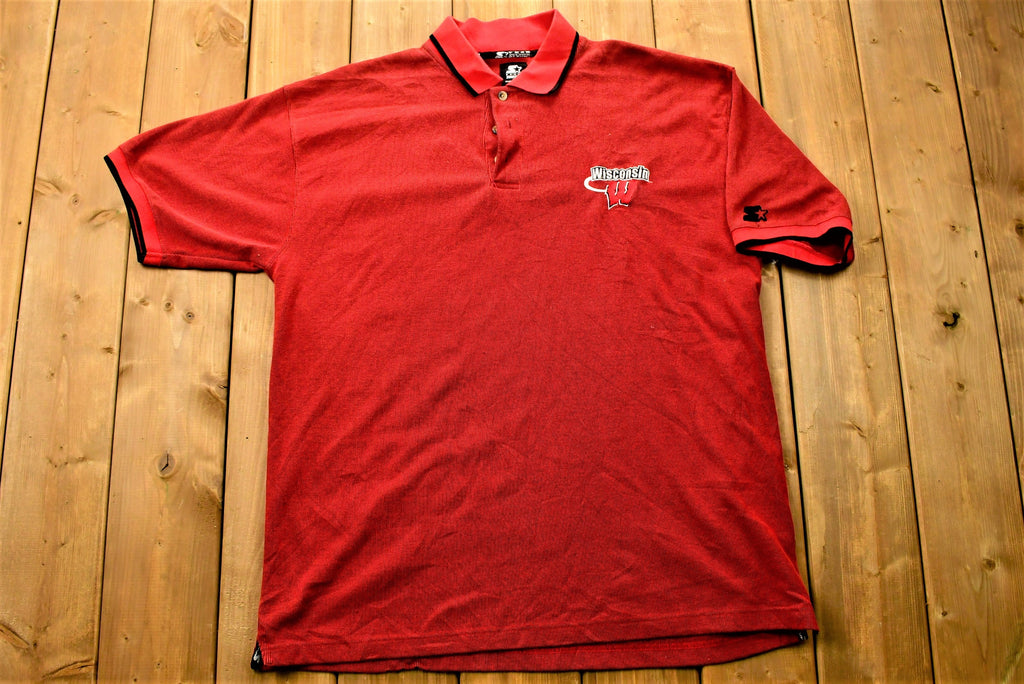 Vintage Wisconsin State Embroidered Starter Polo Shirt