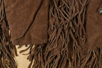 Vintage 1970s Pioneer Wear Leather Suede Western Fringe Jacket Women's M