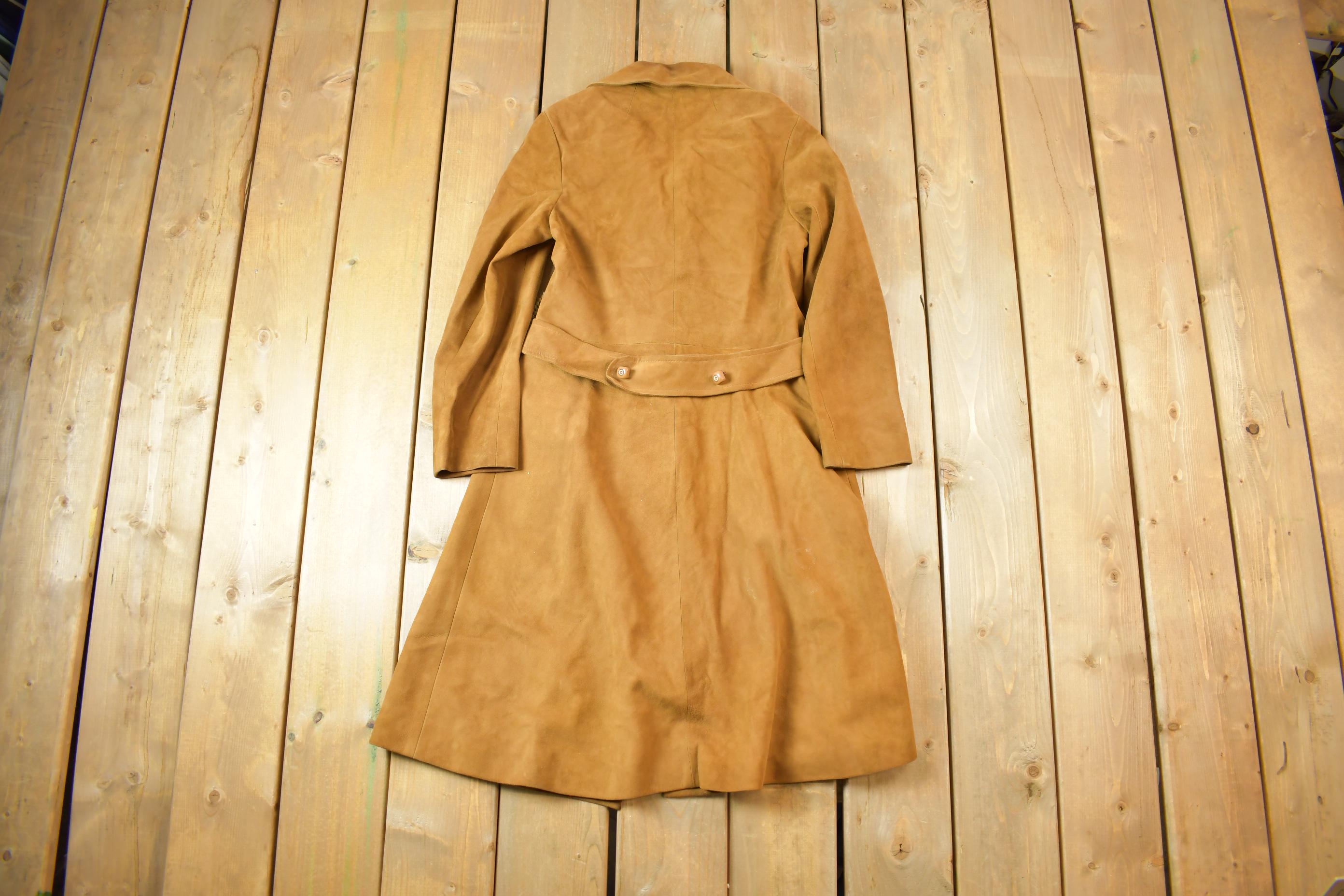 True Vintage 1960s Tilopel Women's Suede Trench Coat