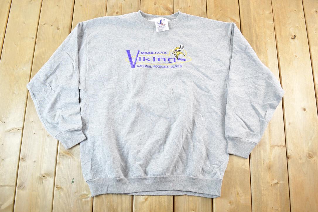 Vintage 1990s Minnesota Vikings Logo 7 NFL Crewneck Sweatshirt Mens XL