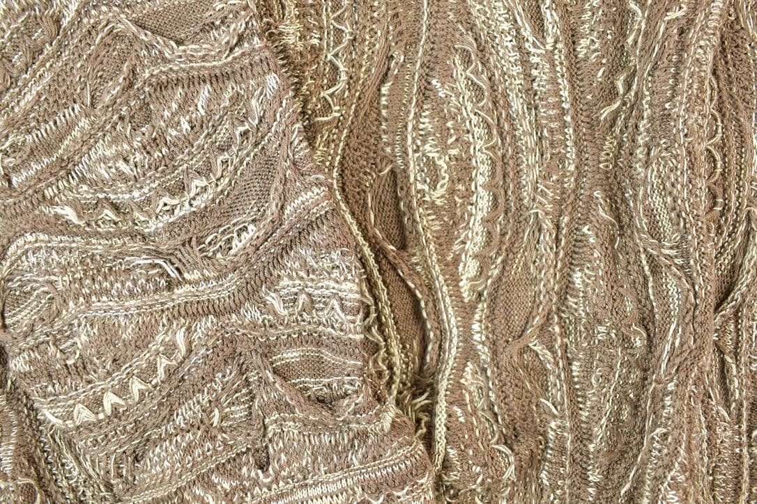 Vintage 1990s Coogi Made In Australia 3D knit 100% Cotton Abstract Pattern Crewneck Sweater