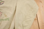 Vintage 1990s A Hunters Nightmare Camo Deer Graphic Crewneck Sweatshirt