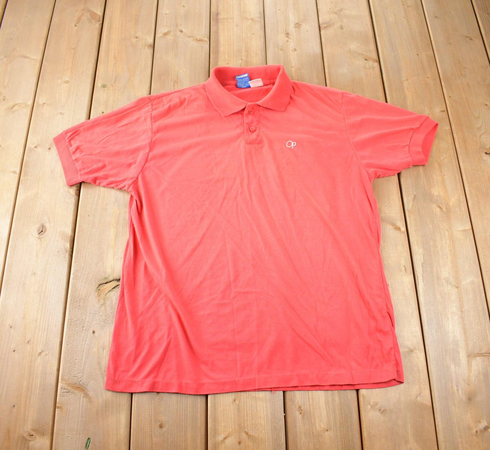 Vintage 1990s Ocean Pacific Button Up Golf Shirt Size XL