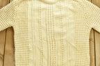 Vintage 1980's 100% Pure New Wool Cable Knit Sweater
