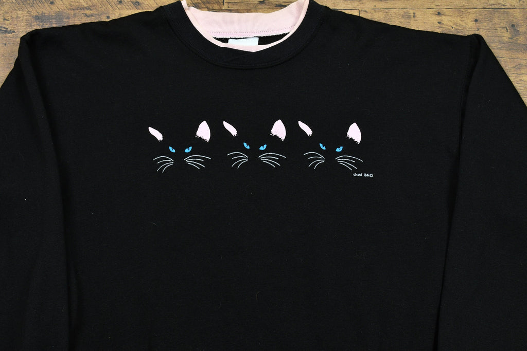 Vintage 1986 Cats Graphic Crewneck