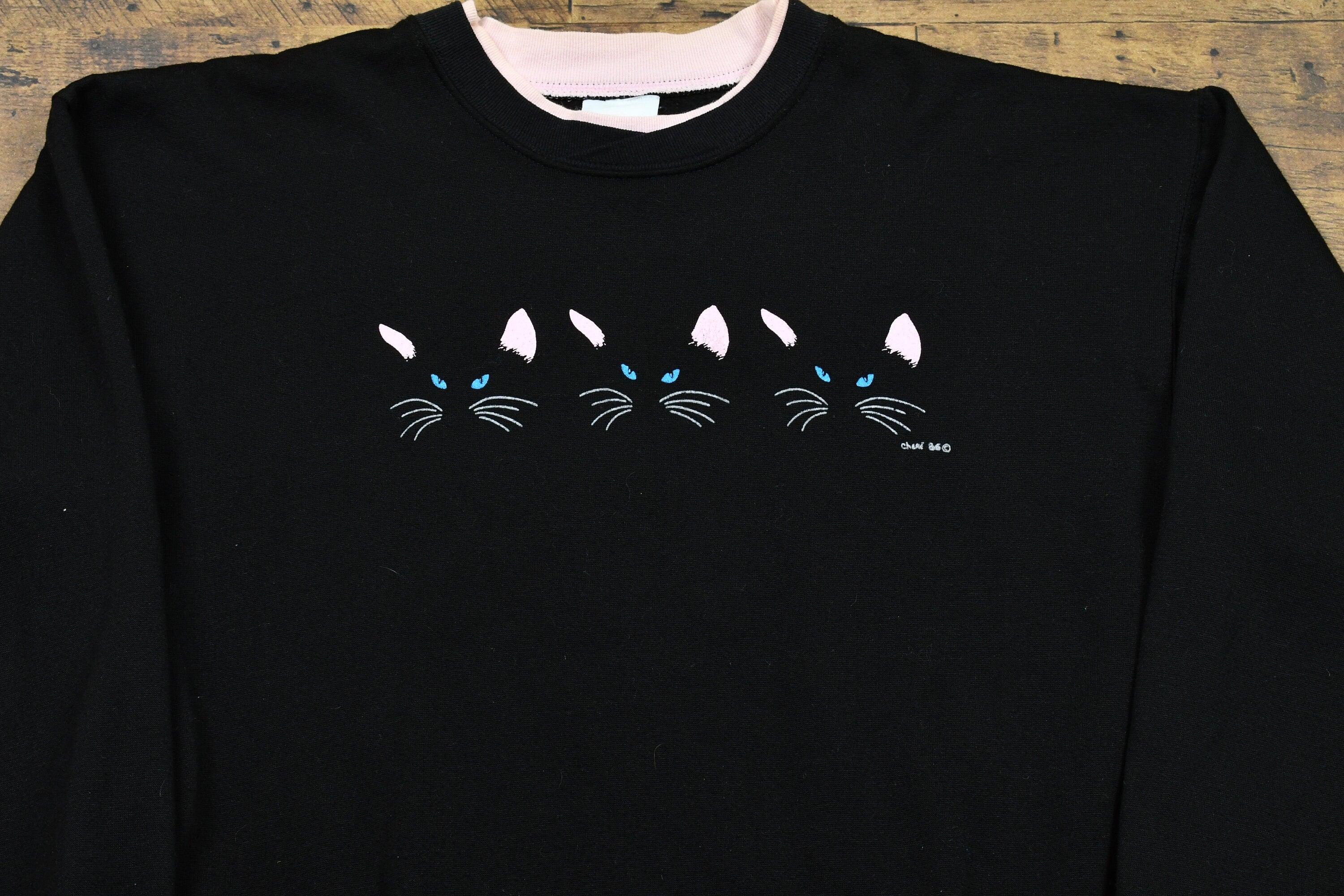 Vintage 1986 Cats Graphic Crewneck