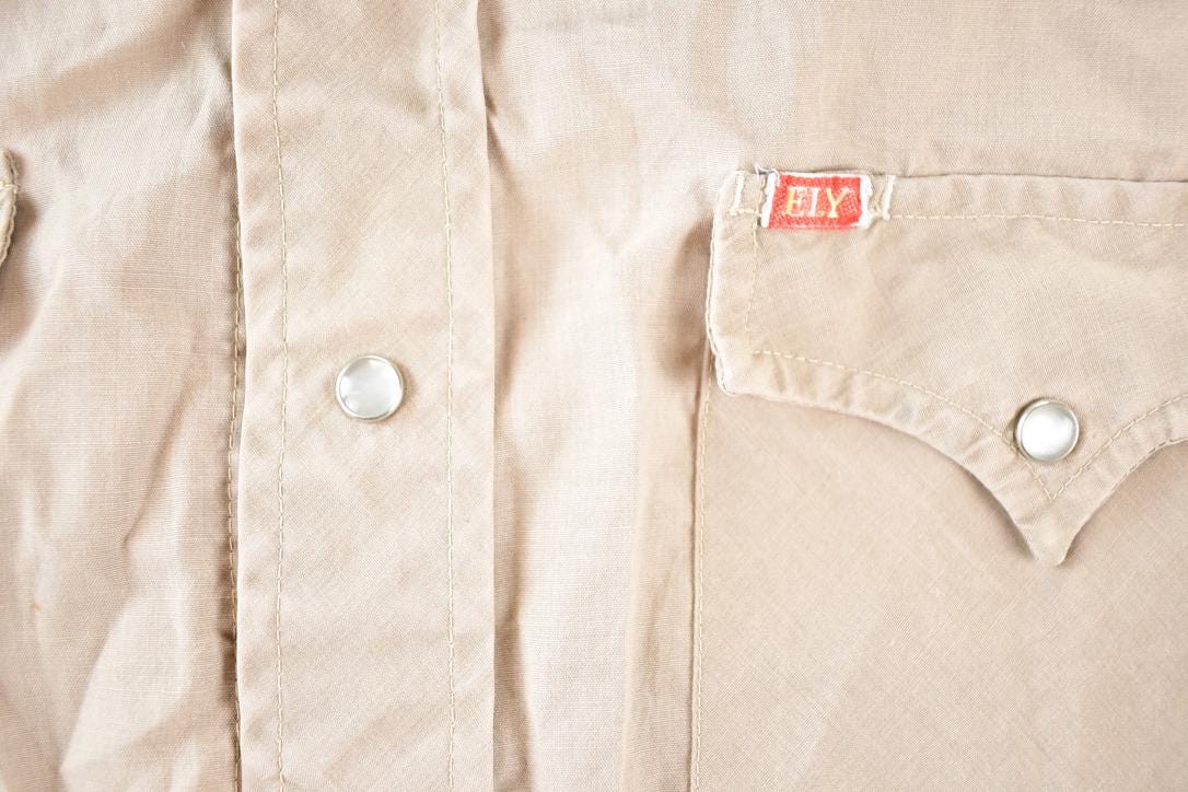 Vintage 1980s Ely Plains Blank Button Up Shirt Men's M