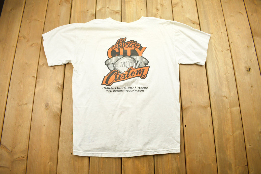 Vintage 1990s Motor City Customs Graphic T Shirt