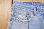 Vintage 1990s Levi's 550 Red Blank Tab Denim Jeans Size 32 x 29