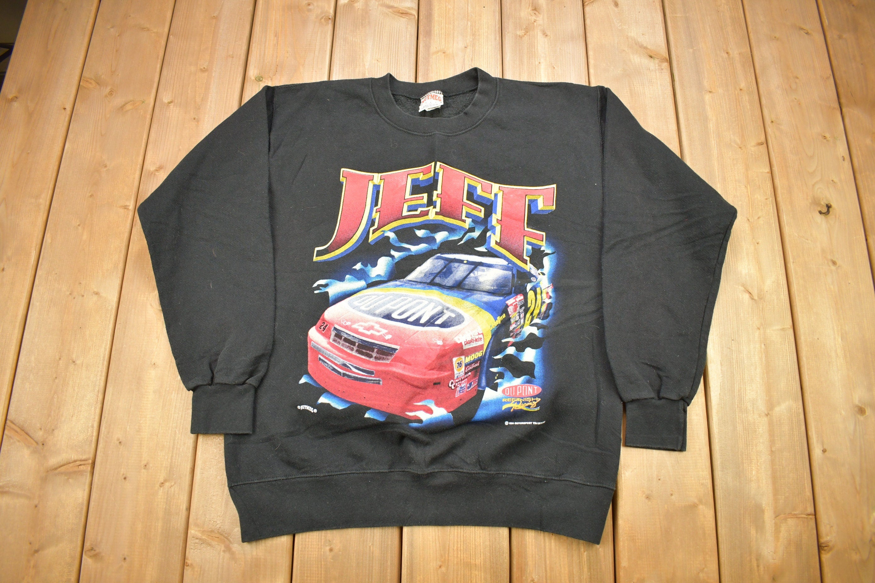 Vintage 1994 Jeff Gordon NASCAR Double Sided Crewneck Sweatshirt