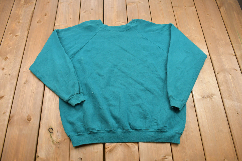 Vintage 1980s Hanes Blank Raglan Crewneck Sweatshirt