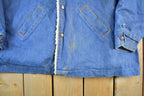 Vintage 1970s Wrangler Sherpa Lined Denim Jean Jacket Men's 2XL