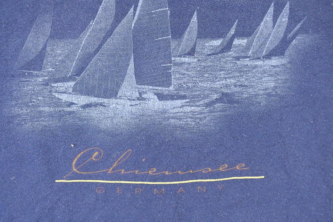 Vintage 1990s Germany Sailboats Souvenir Travel T-Shirt Men's XL