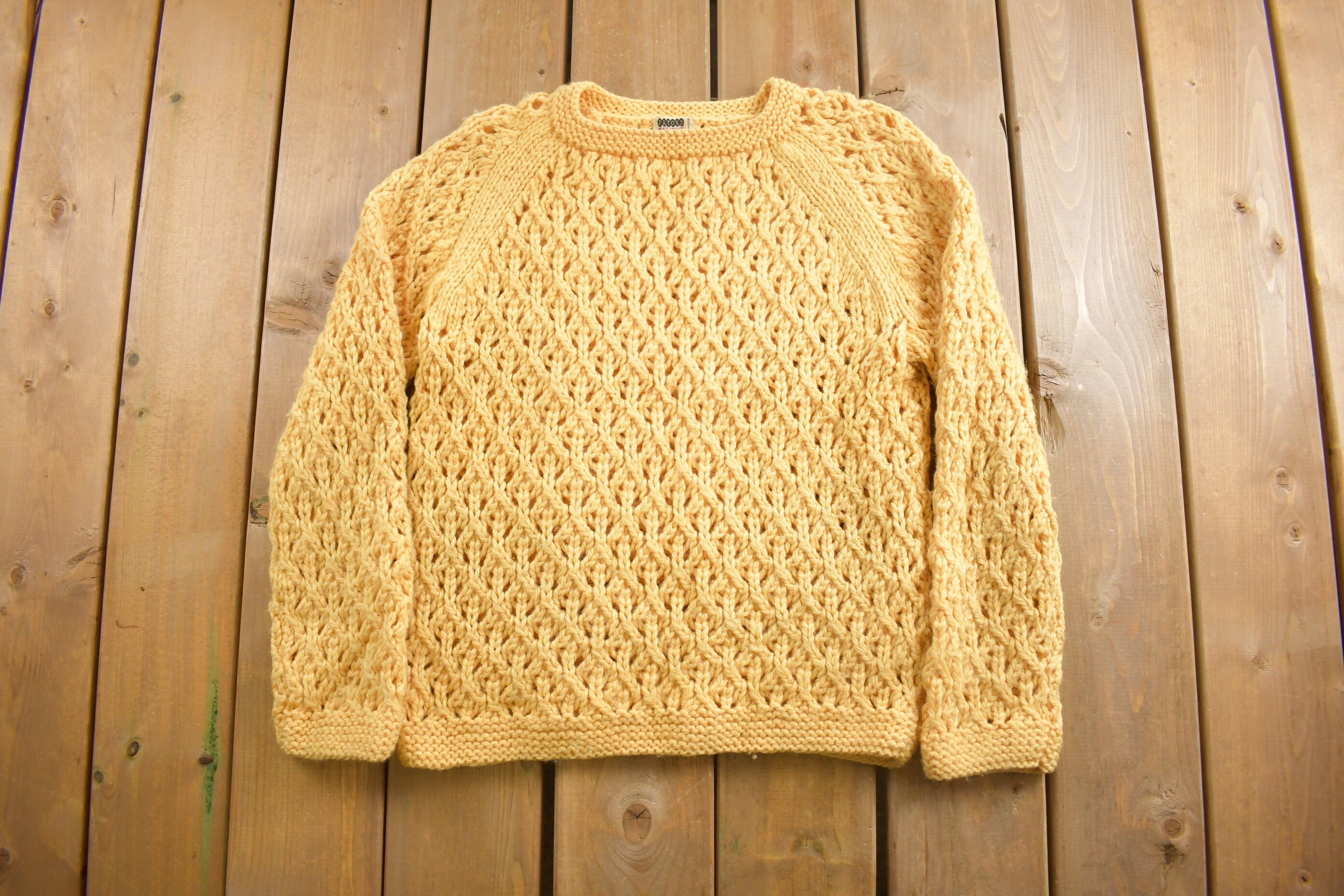 Vintage 1980s Chunky Knit Crewneck Sweater