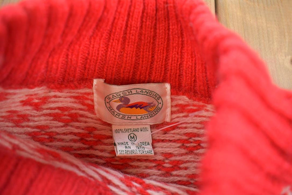 Vintage 1980s Marsh Landing Knit Crewneck Sweater